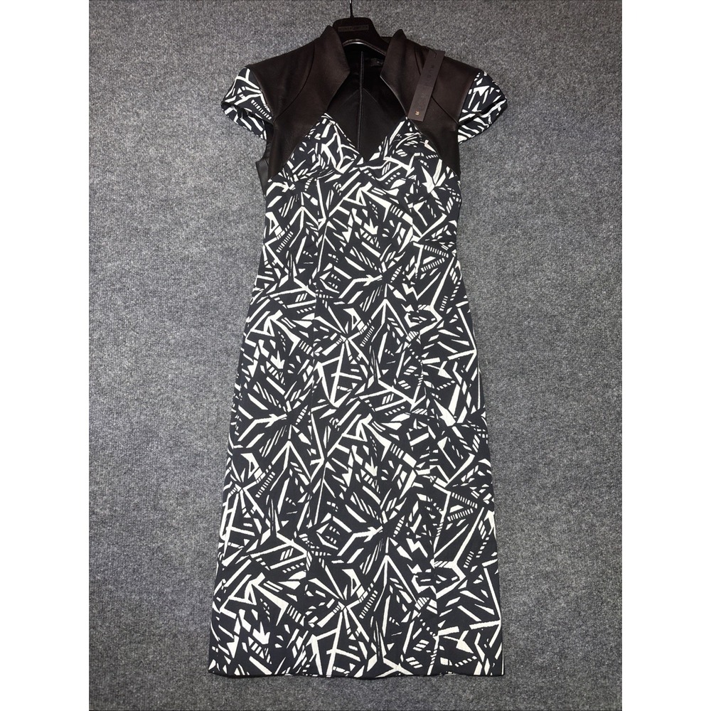RUBIN SINGER Black leather  DRESS NWT
